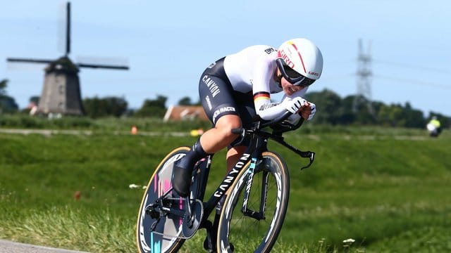 Auf dem Weg zu Silber: Lisa Klein bei der Straßenrad-EM in Alkmaar.