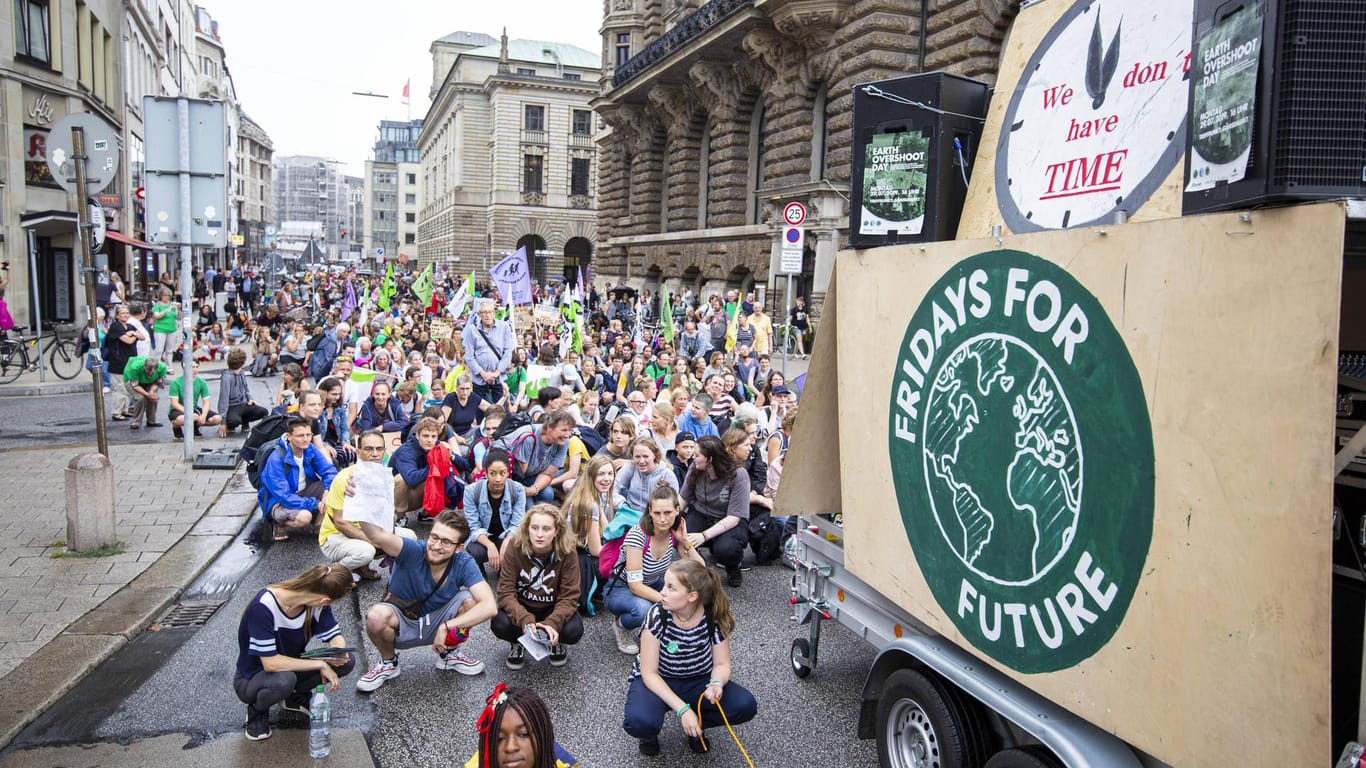 Fridays-for-Future-Protest in Hamburg: Immer mehr deutsche Städte rufen den Klimanotstand aus.