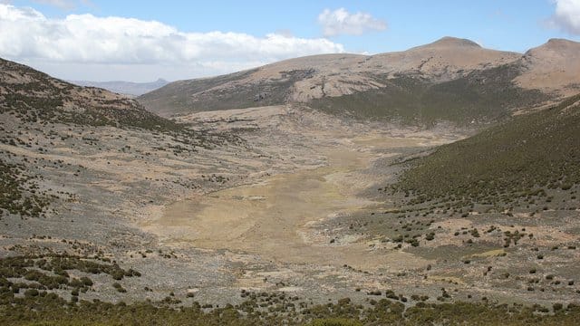 Die gebirgige Landschaft im Bale-Mountains-Nationalpark. Die gebirgige Landschaft im Bale-Mountains-Nationalpark.
