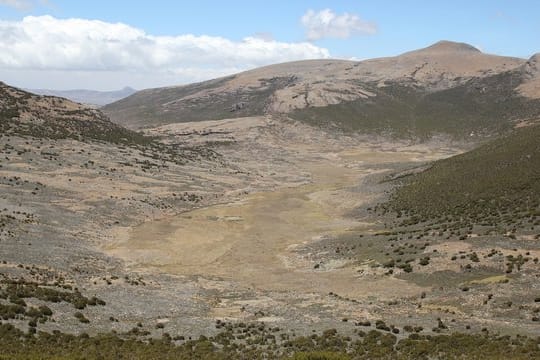 Die gebirgige Landschaft im Bale-Mountains-Nationalpark.
