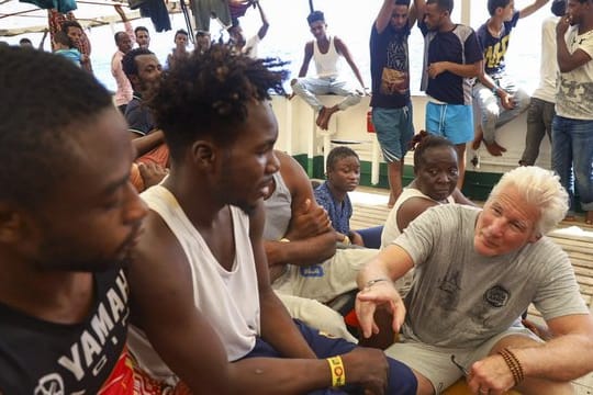 US-Schauspieler Richard an Bord des Rettungsschiffs "Open Arms".