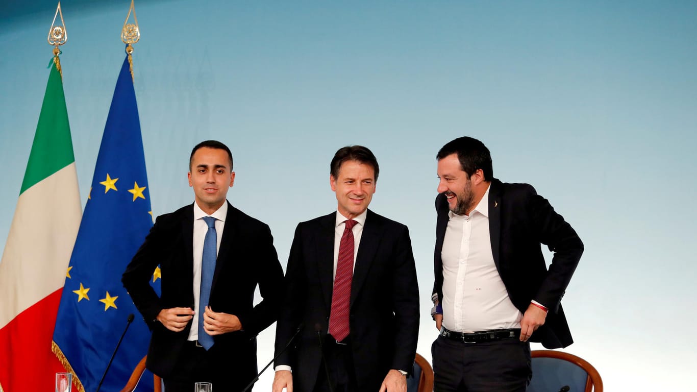 Luigi Di Maio, Giuseppe Conte und Matteo Salvini: Italiens Innenminister hat die Regierung in eine tiefe Krise gestürzt.