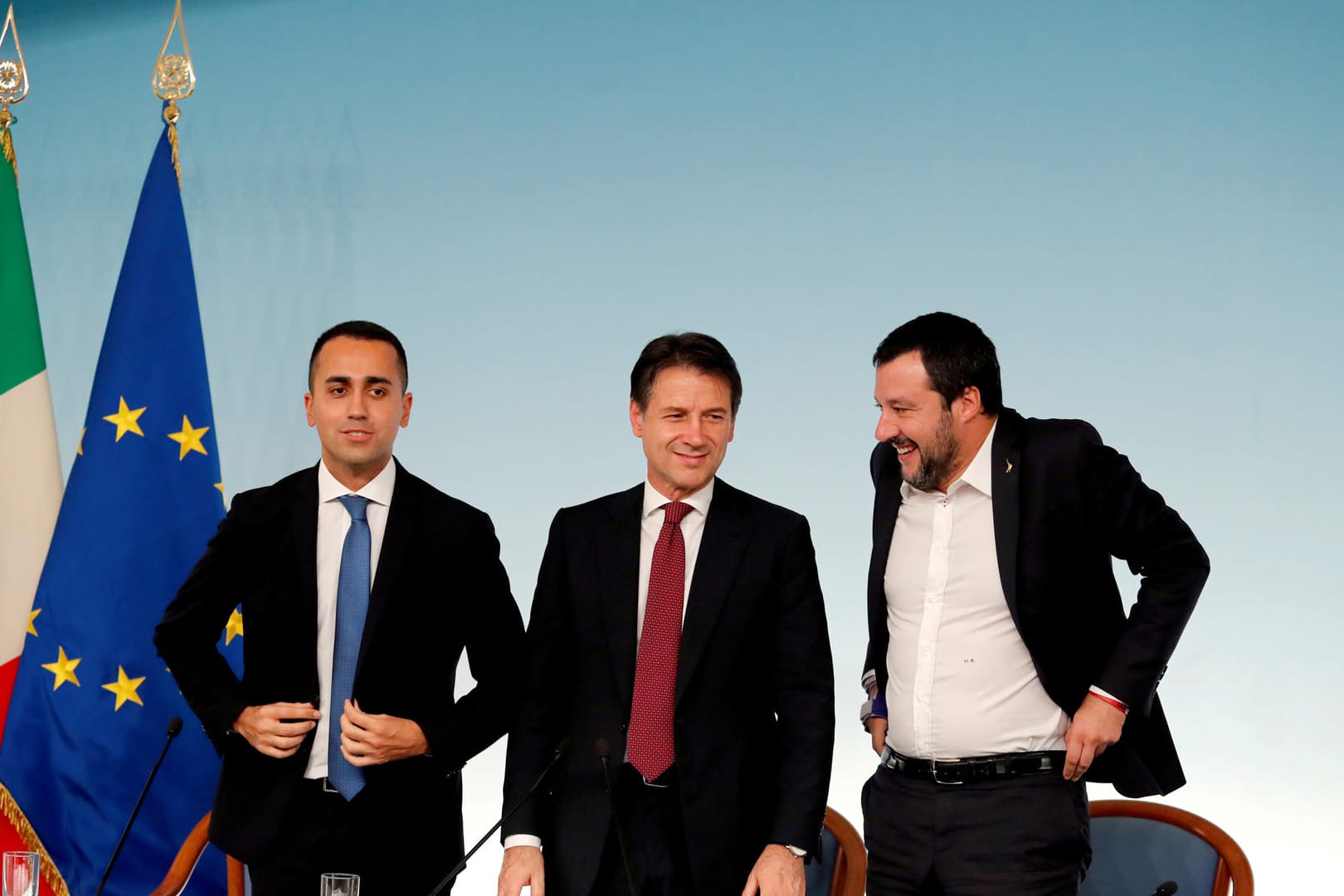 Luigi Di Maio, Giuseppe Conte und Matteo Salvini: Italiens Innenminister hat die Regierung in eine tiefe Krise gestürzt.