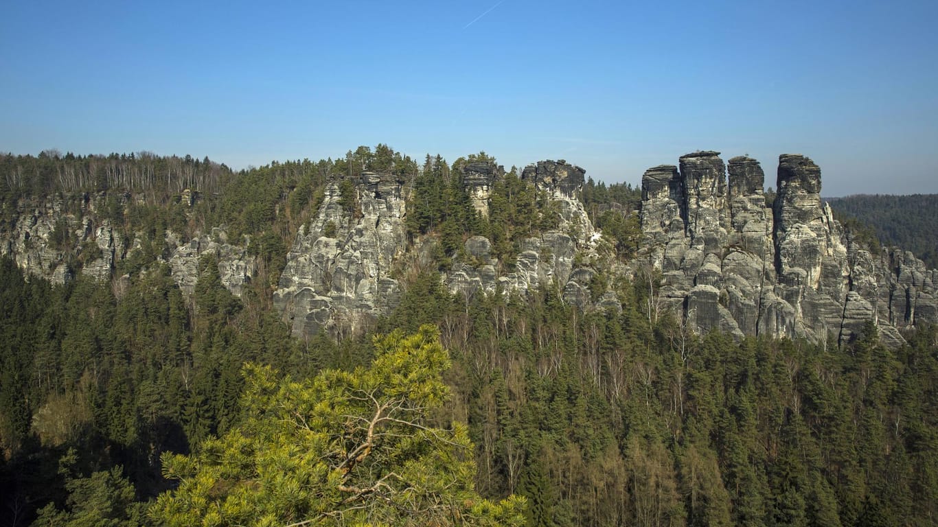 Der Gansfelsen in der Sächsischen Schweiz: Hier ist ein Bergsteiger von einem Felsen gestürzt und an seinen Verletzungen gestorben.