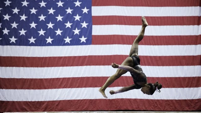 Turnerin Simone Biles sorgte bei den US-Meisterschaften für Furore. Turnerin Simone Biles sorgte bei den US-Meisterschaften für Furore.