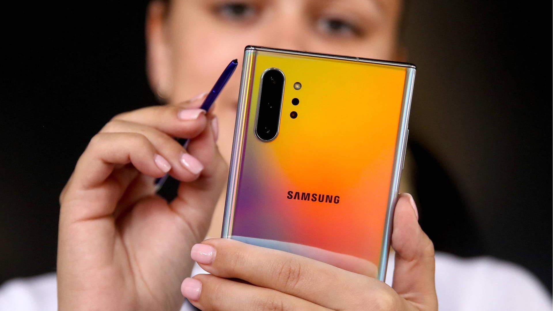 Das neue Samsung Galaxy Note 10+: Das Gerät hat hinten drei Kameras verbaut.