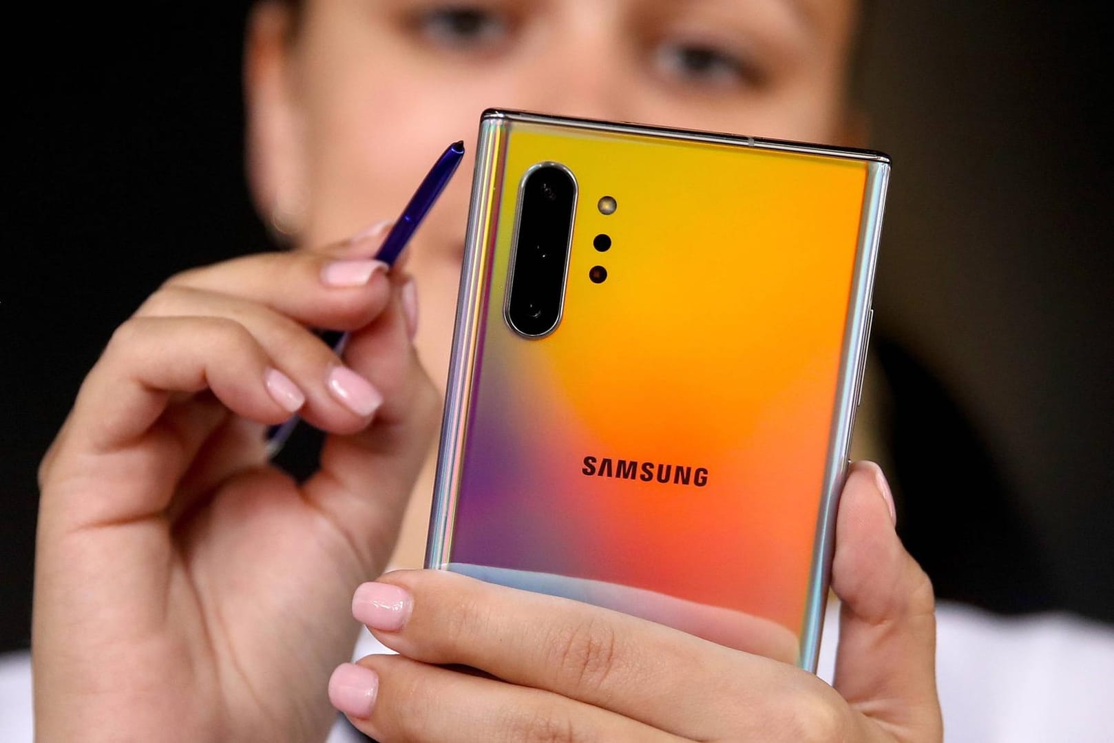 Das neue Samsung Galaxy Note 10+: Das Gerät hat hinten drei Kameras verbaut.