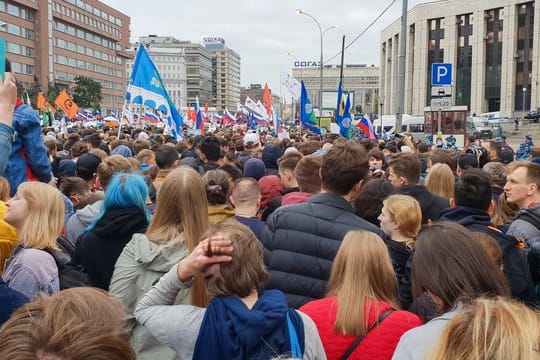 Die Kundgebung auf dem Sacharow-Prospekt in der russischen Hauptstadt am vergangenen Wochenende war die größte seit vielen Jahren.