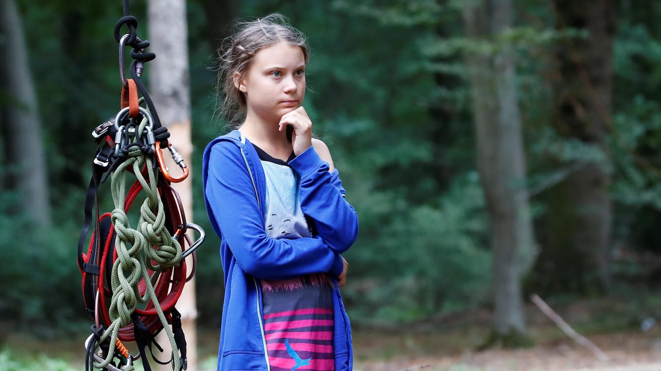 Greta Thunberg bei ihrem Besuch im Hambacher Forst: Ihr Engagement für den Umweltschutz könnte ihr den Friedensnobelpreis einbringen.