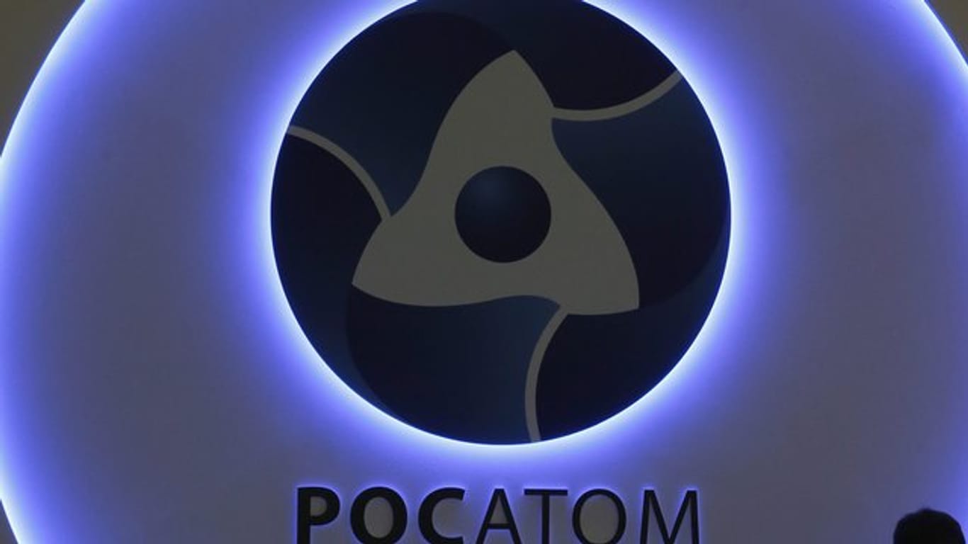 Das Logo der russischen Atombehörde Rosatom.