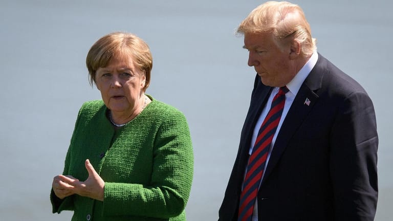 Partner oder Kontrahenten? Angela Merkel und Donald Trump beim G7-Treffen in Kanada.
