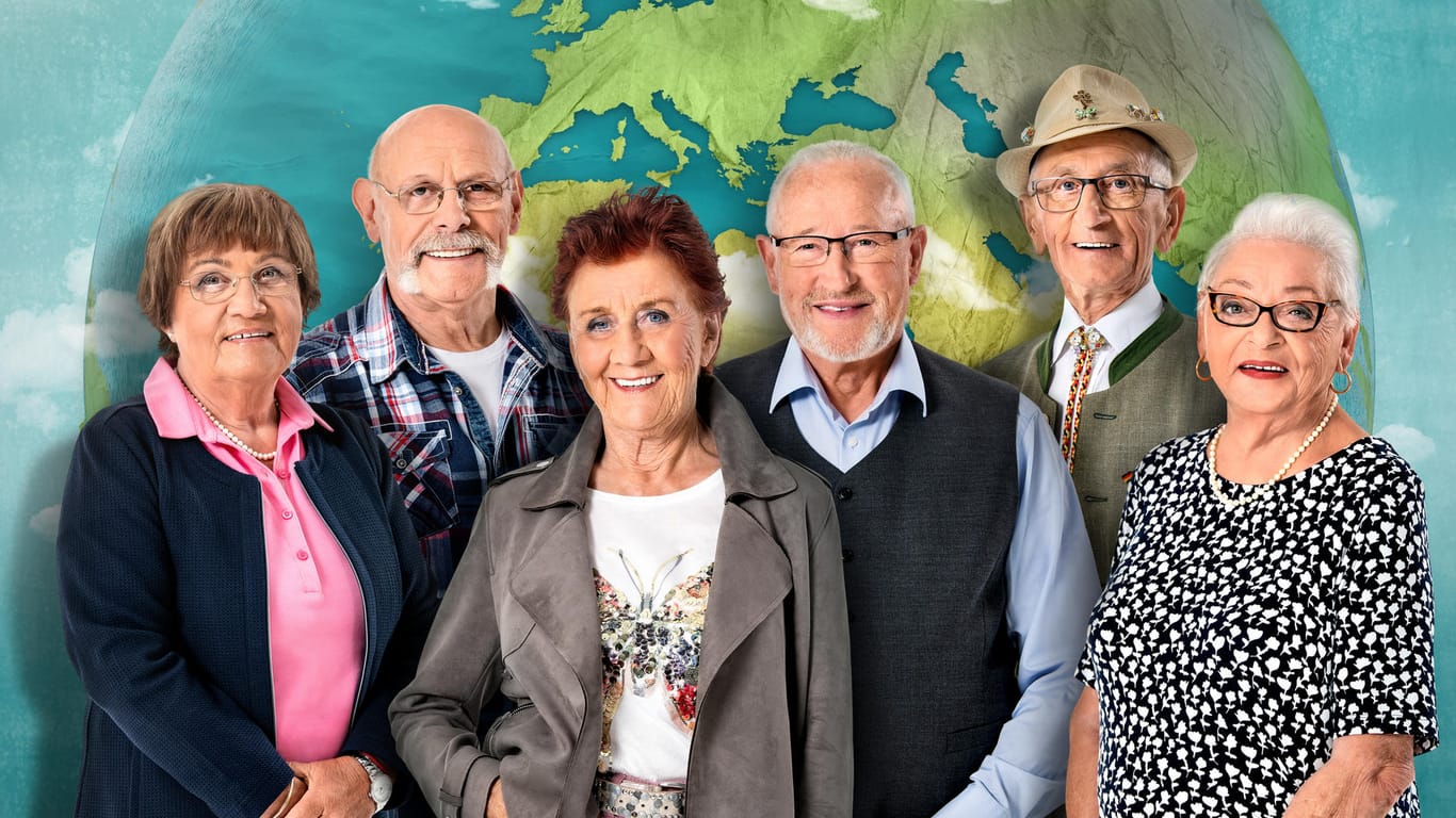 Mit 80 Jahren um die Welt: Ruth, Nauke, Marianne, Theo, Ernst und Gisela.