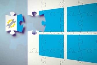 Die Bildmontage zeigt das Windows-10-Logo als Puzzle: Microsoft hat einen wichtigen Sicherheits-Patch veröffentlicht.