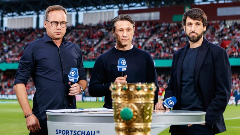 Moderator Matthias Opdenhövel, Bayern-Trainer Niko Kovac und der neue Experte Thomas Broich (v.l.): Diese Kombination wird es noch öfter im TV geben.