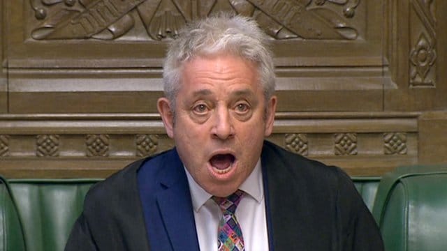 Das Parlament ist laut Parlamentspräsident John Bercow in der Lage, einen Brexit ohne Abkommen zu verhindern.