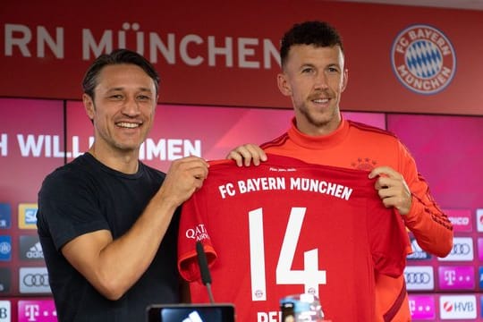 Kroaten unter sich: Bayern-Coach Niko Kovac (l) und Neuzugang Ivan Perisic.
