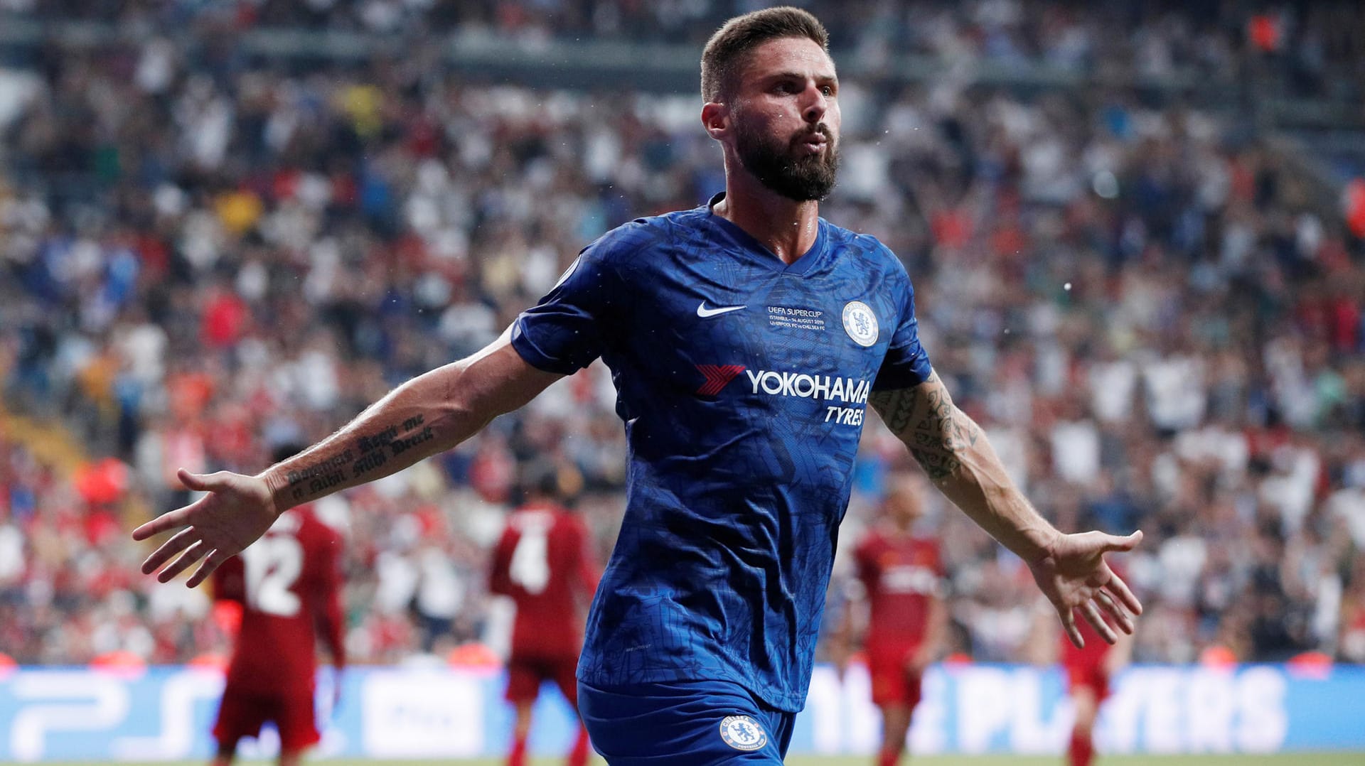 Chelseas Olivier Giroud nach seinem Tor zum 1:0 für Chelsea.