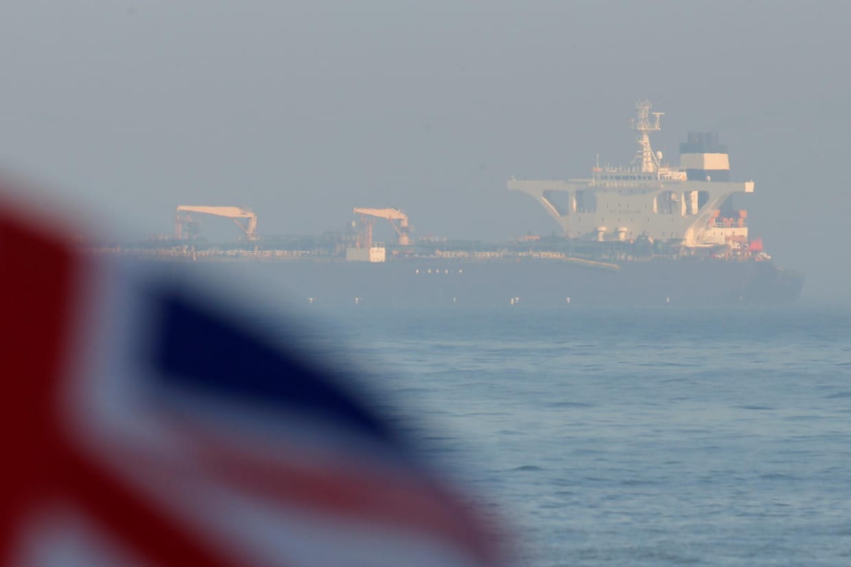 Der iranische Öltanker "Grace 1": Die britische Marine hat den Supertanker Anfang Juli vor Gibraltar festgesetzt. Die USA verhindern nun seine Rückgabe.