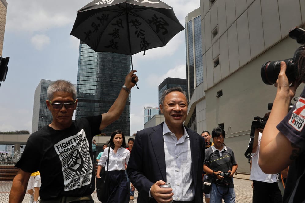 Benny Tai verlässt das Oberste Gericht in Hongkong