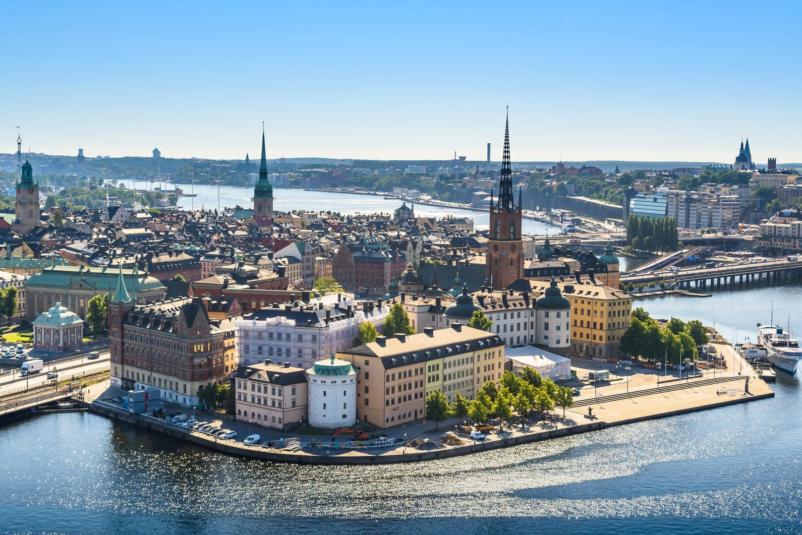 Panorama von Gamla Stan in Stockholm, Schweden