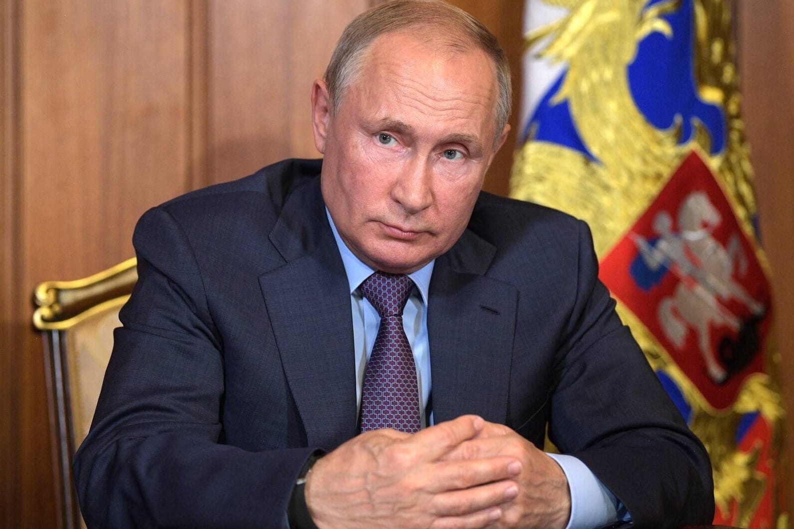 Laut dem russischen Präsidenten Putin wurde seine Arbeit durch die Fliegerbombe nicht beeinträchtigt.