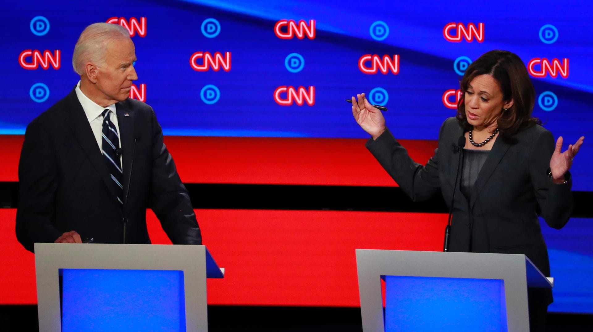 Biden, Kamala Harris in TV-Debatte: Ein bitterer Moment.