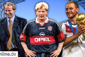Drei Generationen Fußball: Berti Vogts, Stefan Effenberg und Benedikt Höwedes (v.l.n.r.).