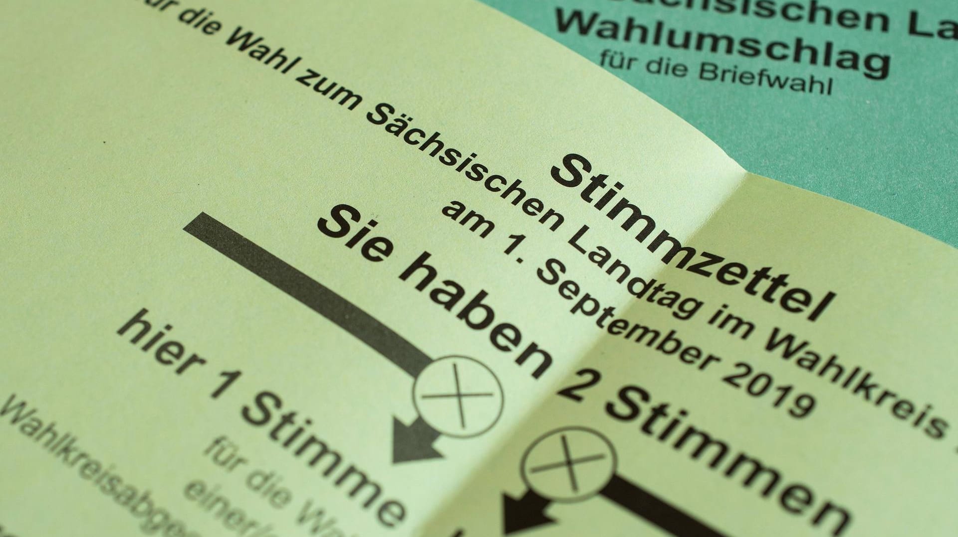 Wahl zum Landtag in Sachsen am 1. September 2019: Unterlagen zur Briefwahl.