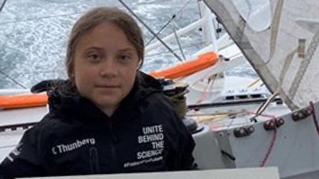 Greta Thunberg bei ihrer Überfahrt über den Atlantik.