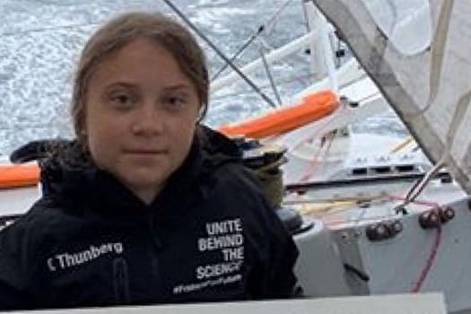 Greta Thunberg bei ihrer Überfahrt über den Atlantik.