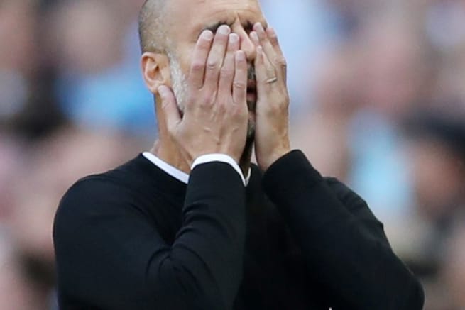Pep Guardiola jubelte schon über den Siegtreffer – Pustekuchen.