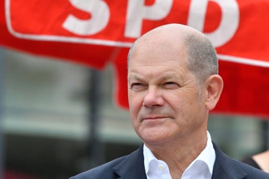 Vizekanzler Olaf Scholz (SPD) vergangene Woche bei einer Wahlkampfveranstaltung in Chemnitz.