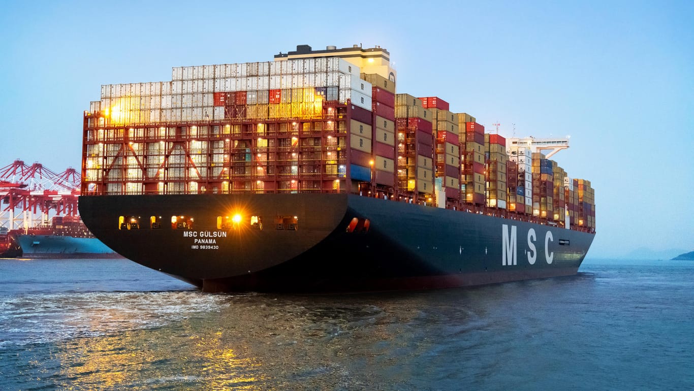 Die "MSC Gülsün": Das nach Angaben seiner Reederei größte Containerschiff der Welt wurde in Südkorea gebaut.
