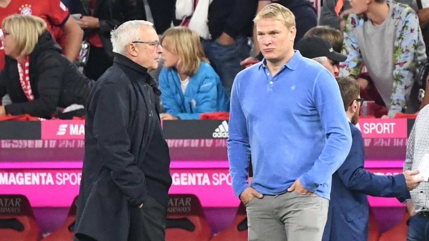 Paul Keuter (r.) im Gespräch mit Hertha-Präsident Werner Gegenbauer.