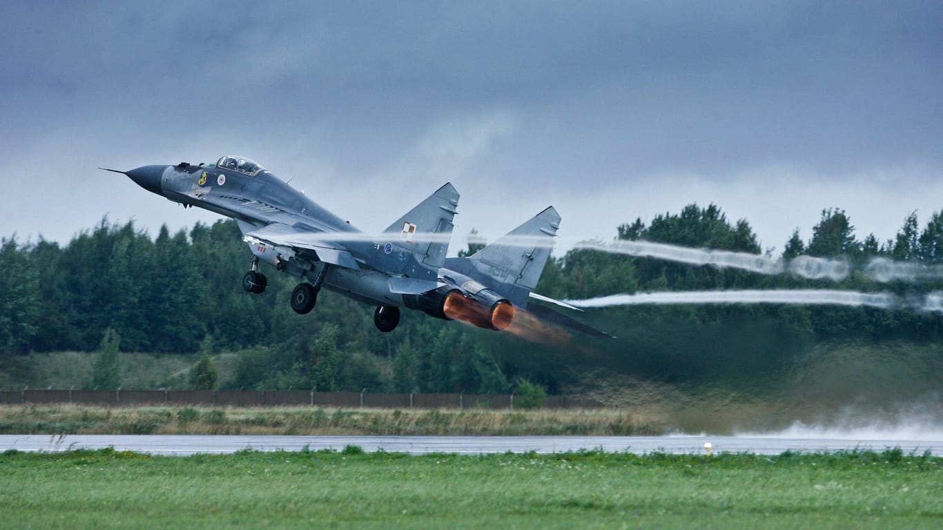 Abfliegender Kampfjet: Die Nato-Verbündeten sichern von Litauen aus den baltischen Luftraum. (Symbolbild)