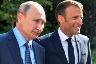 Wladimir Putin (l.) und Emmanuel Macron auf Fort Brégançon: Am Samstag kommen in Frankreich die Staatschefs der G7 zusammen.