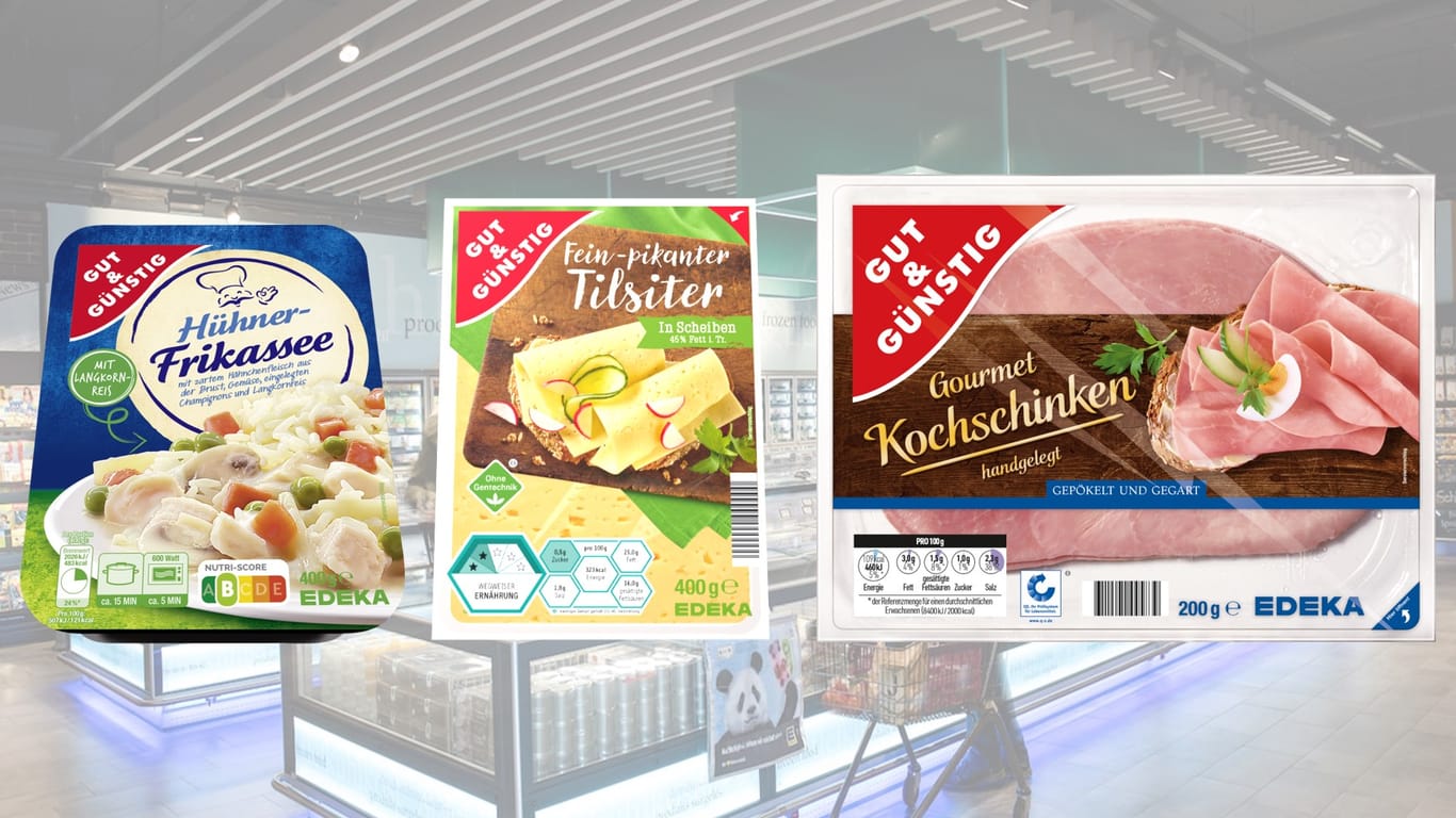Eigenmarkenartikel von Edeka: Die Supermarktkette startet einen Praxistest für Nutri-Score und Co. bei 16 ausgewählten Produkten.