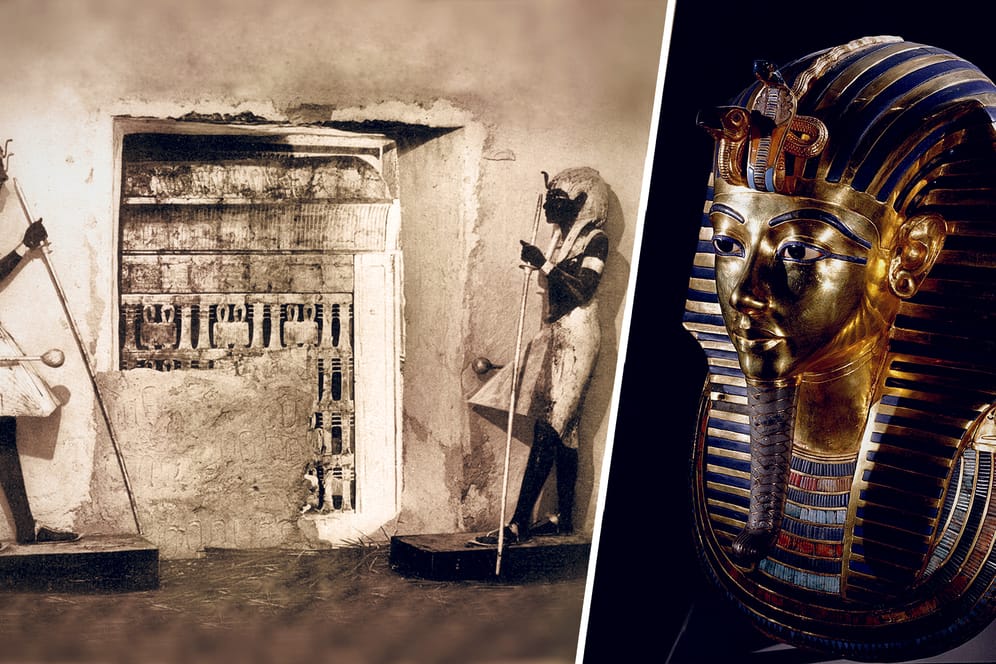 Grabeingang und Totenmaske des Tutanchamun: Schon der Entdecker Howard Carter vermutete wohl mehr in der Anlage, als auf den ersten Blick sichtbar ist.
