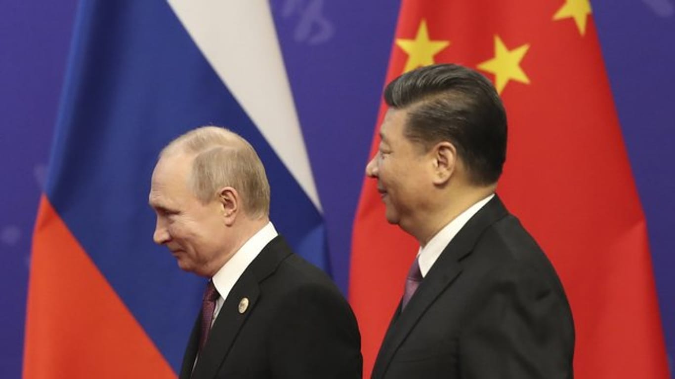 Kremlchef Putin und Chinas Präsident Xi Jinping bei einem Treffen im April in Peking.