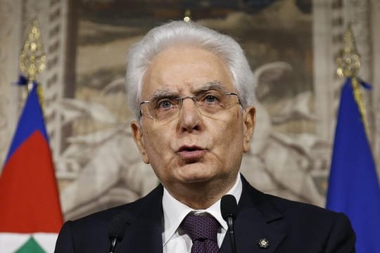 Italiens Präsident Sergio Mattarella im Mai vergangenen Jahres während der damaligen Regierungskrise.