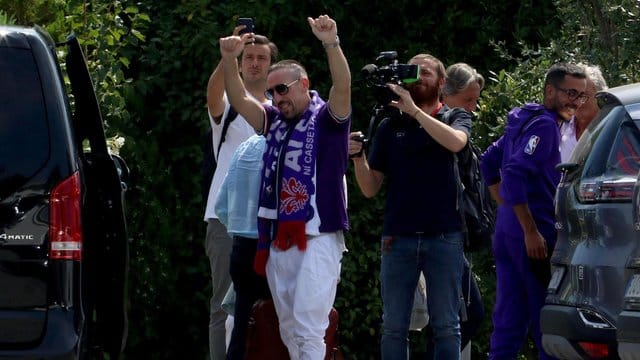 Franck Ribéry bei seiner Ankunft in Florenz.