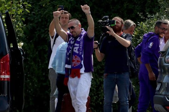 Franck Ribéry bei seiner Ankunft in Florenz.