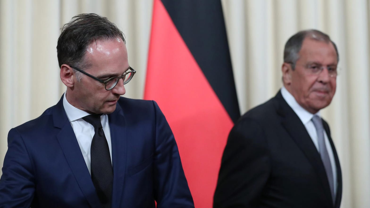 Offener Streit in Moskau: Außenminister Heiko Maas (l.) und sein russischer Amtskollege Sergej Lawrow.