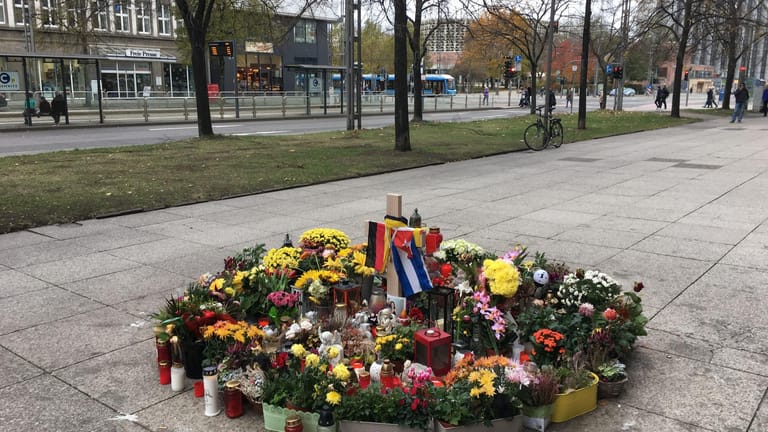 Gedenkort für den ermordeten Daniel H. in Chemnitz.