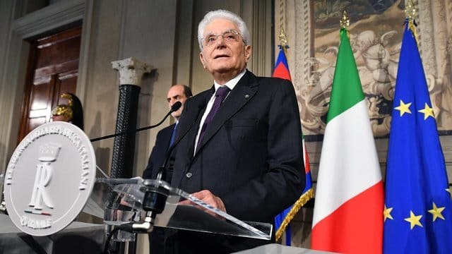 Präsident Sergio Mattarella, hier im vegangenen Jahr, sondiert die Möglichkeiten einer neuen Regierungsbildung. Präsident Sergio Mattarella, hier im vegangenen Jahr, sondiert die Möglichkeiten einer neuen Regierungsbildung.