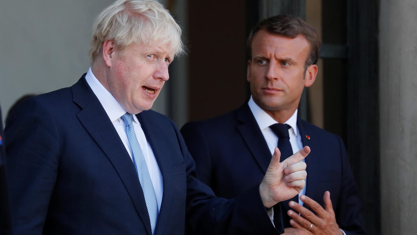 Boris Johnson und Emmanuel Macron treffen sich vor dem G7-Gipfel in Paris.