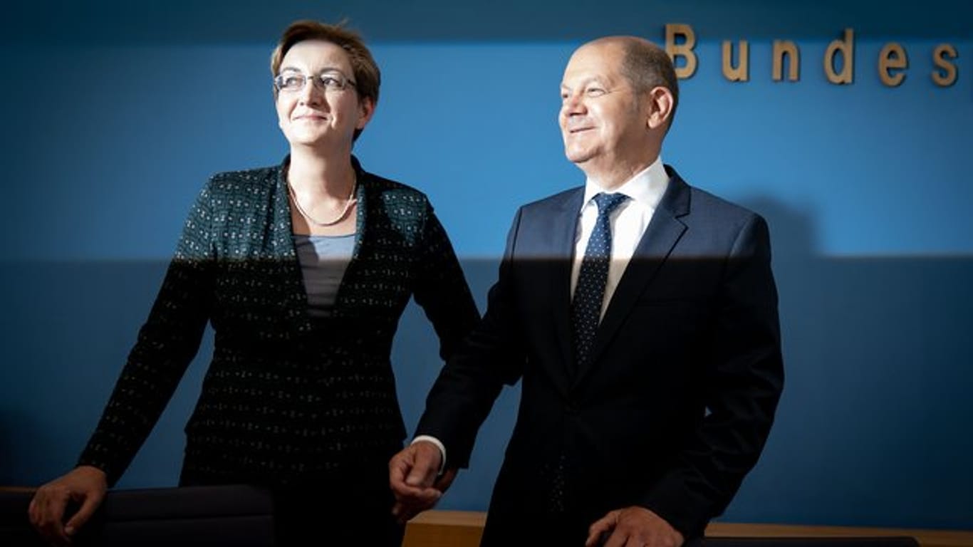 SPD-Bewerberduo Klara Geywitz und Olaf Scholz.