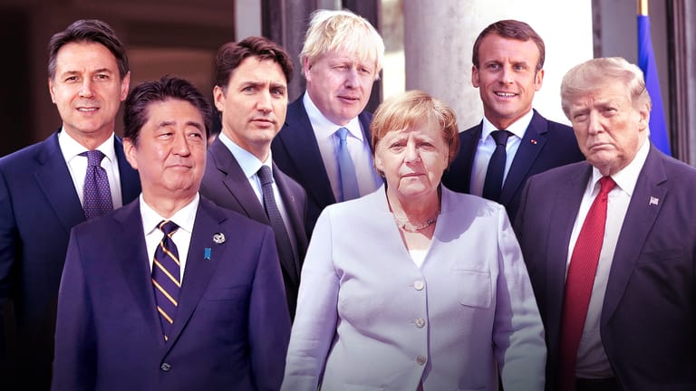 Teilnehmer des G7-Gipfels in Frankreich: Zahlreiche Streitthemen machen den Ausgang des Treffens in Biarritz ungewiss.