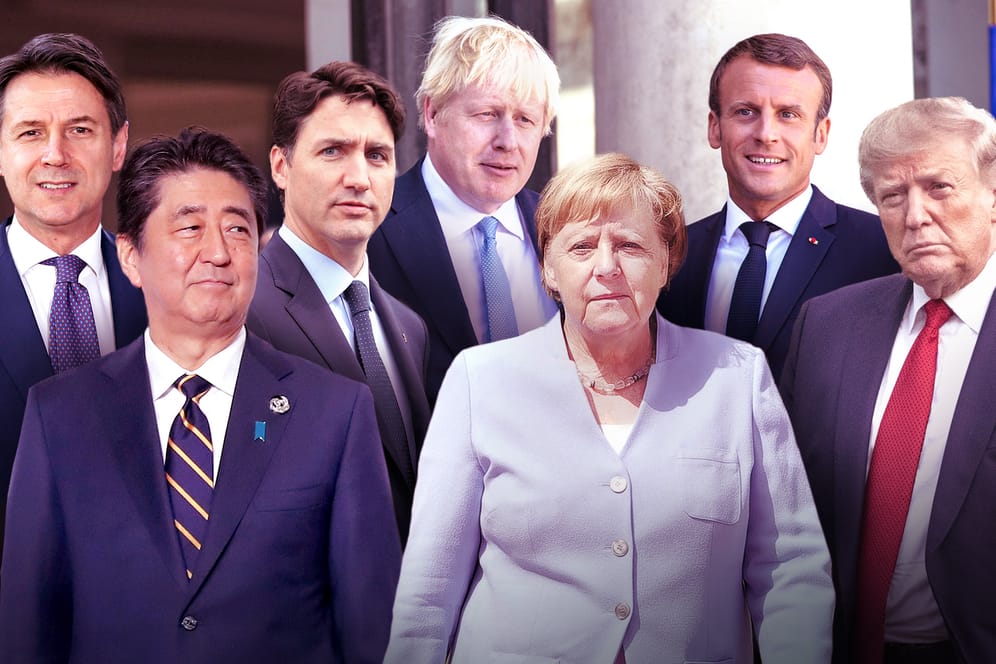 Teilnehmer des G7-Gipfels in Frankreich: Zahlreiche Streitthemen machen den Ausgang des Treffens in Biarritz ungewiss.
