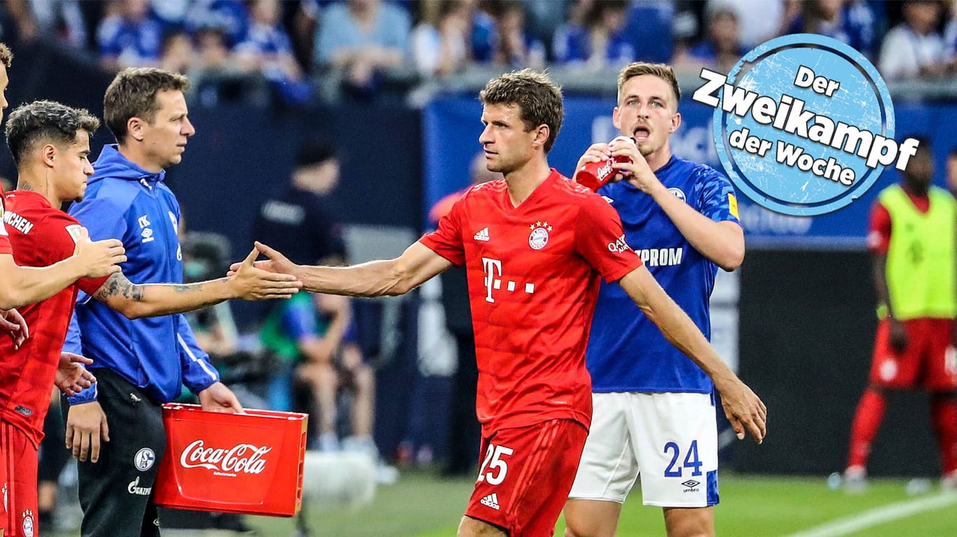 Die 57. Minute auf Schalke: Thomas Müller wird durch Zugang Philippe Coutinho ersetzt.